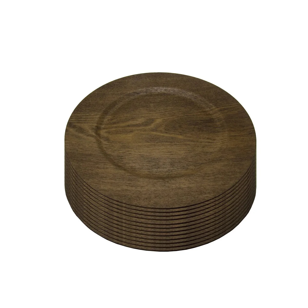 Gibson Home Round Melamine Serving Trays - Brown