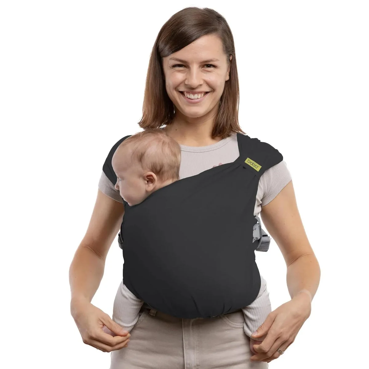 Boba Pre-Wrapped Baby Carrier with Buckle - Charcoal