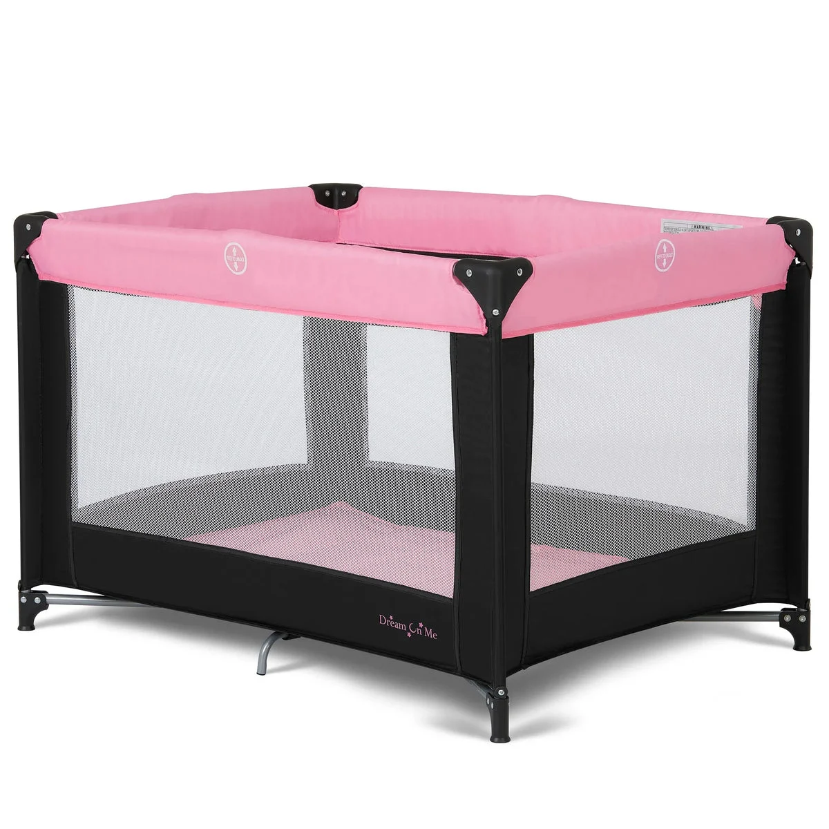 Dream On Me Zazzy Portable Playard with Bassinet in Pink