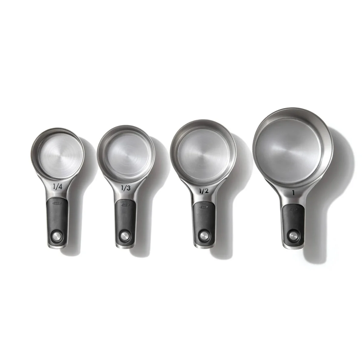 OXO 4pc Stainless Steel Magnetic Measuring Cups Set - Black