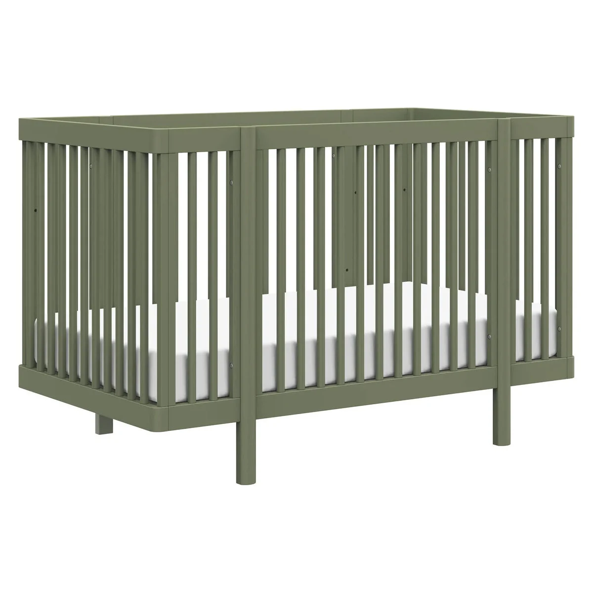 Babyletto Pogo 8-in-1 Convertible Crib with All-Stages Conversion Kits - Olive