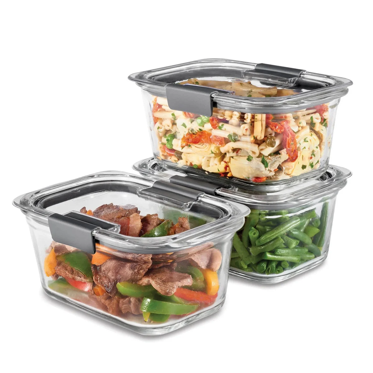 Rubbermaid 6pc Brilliance Glass Food Storage Containers