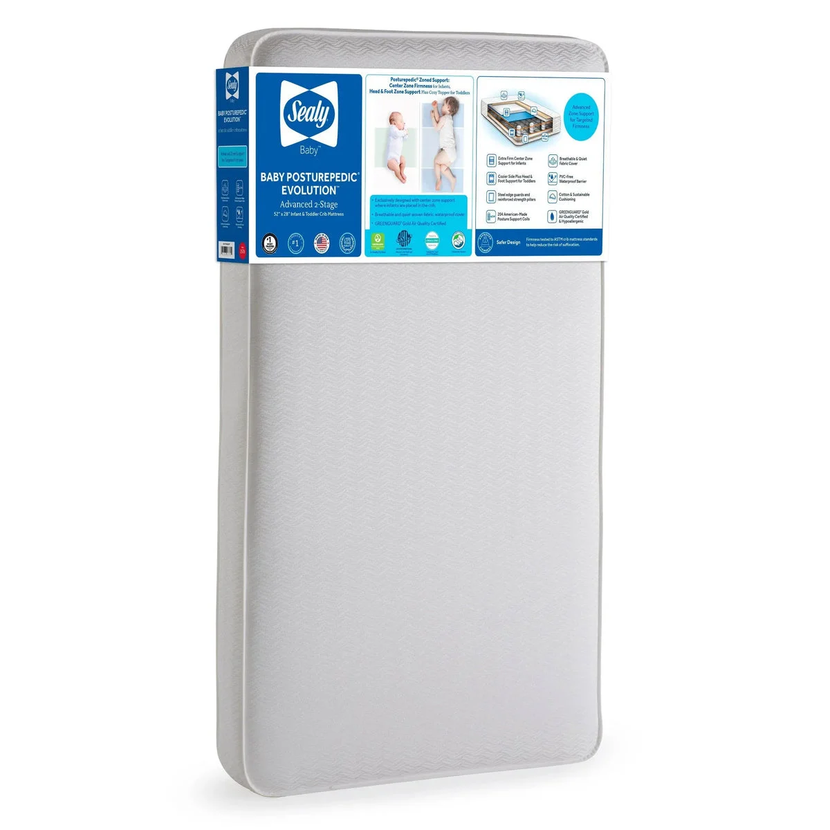 Sealy Baby Posturepedic Evolution 2-Stage Crib Mattress - Firm