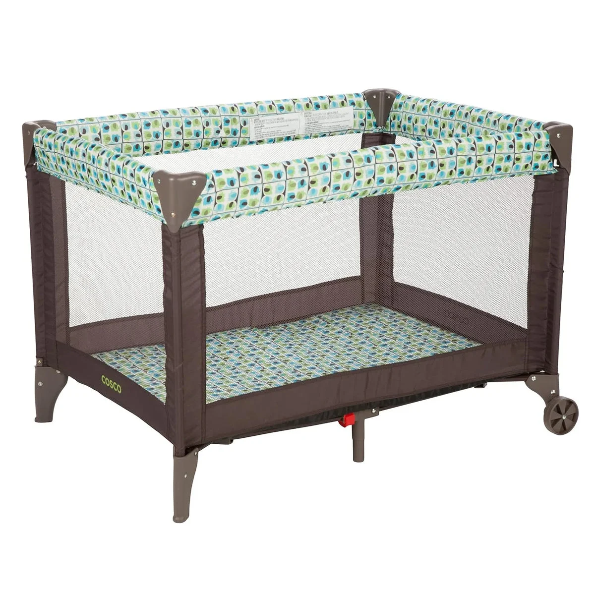 Cosco Funsport Compact Portable Playard, Elephant Squares