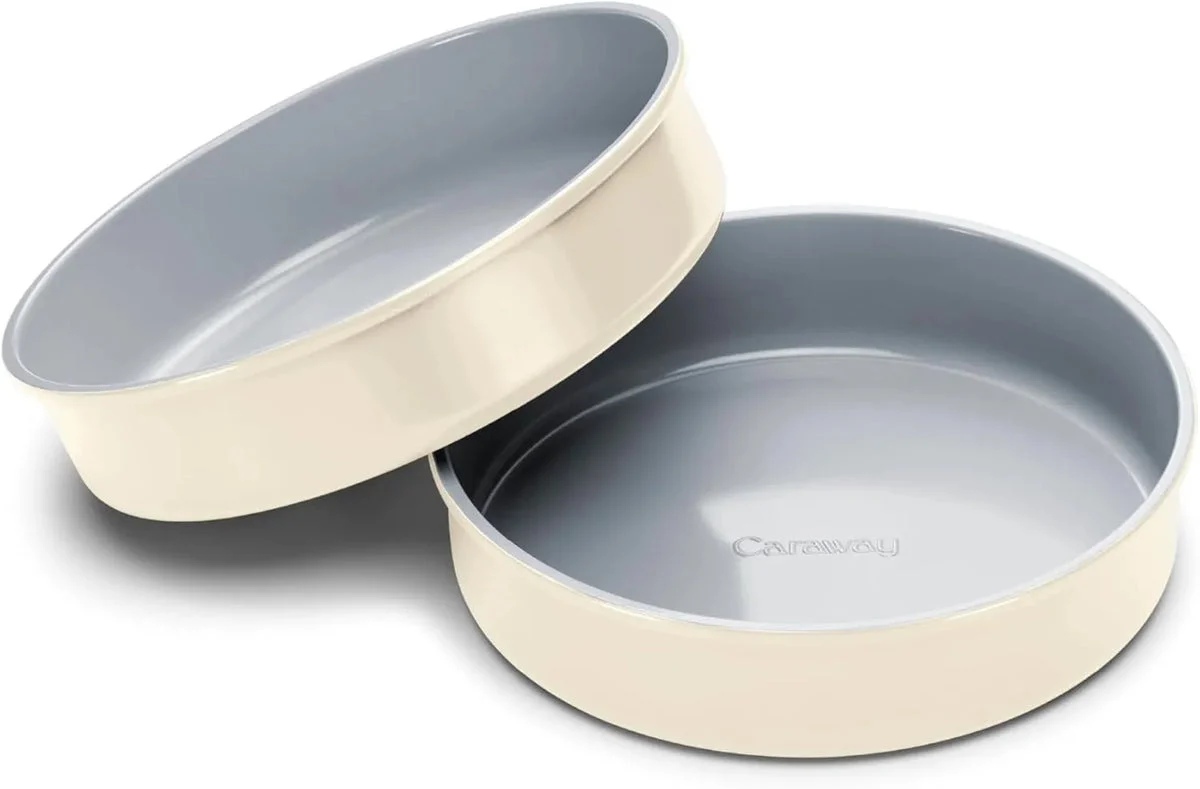 Caraway Non-Stick Ceramic 9” Circle Pan Duo - Cream