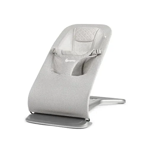 Ergobaby Evolve 3-in-1 Mesh Bouncer, Adjustable Multi Position Baby Bouncer Seat - Grey Mesh