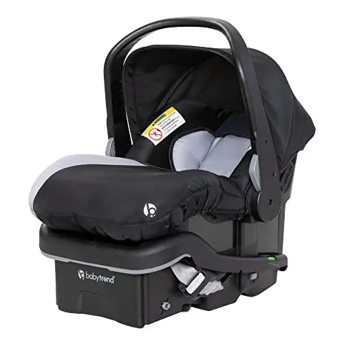 Baby Trend EZ-Lift 35 Plus Ergonomic Lightweight Rear Facing Infant Car Seat with Multi Position Base and Cozy Cover - Stormy Gray/Black