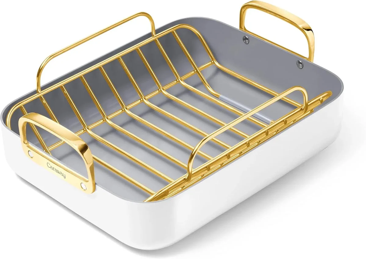 Caraway Roasting Pan with Rack - White