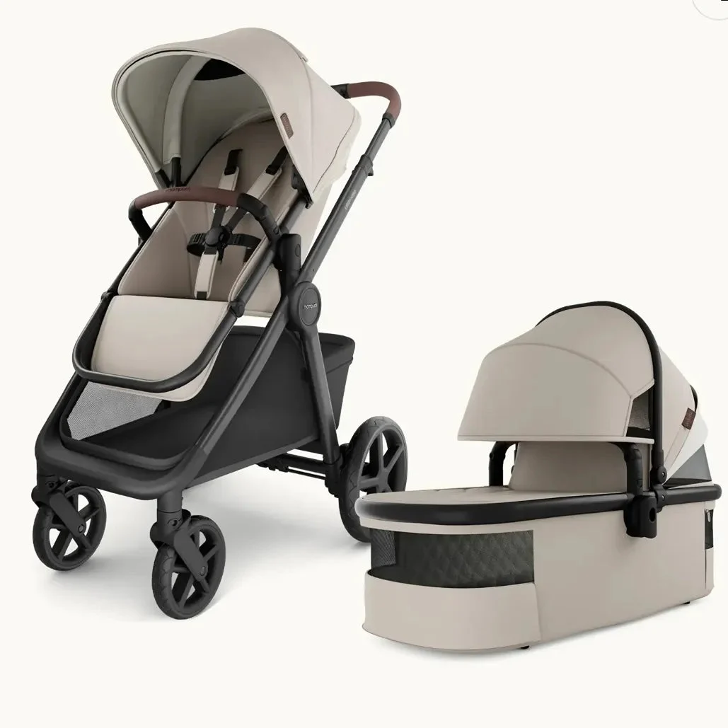 Mompush Ultimate 3 Bassinet and Stroller Set - Khaki