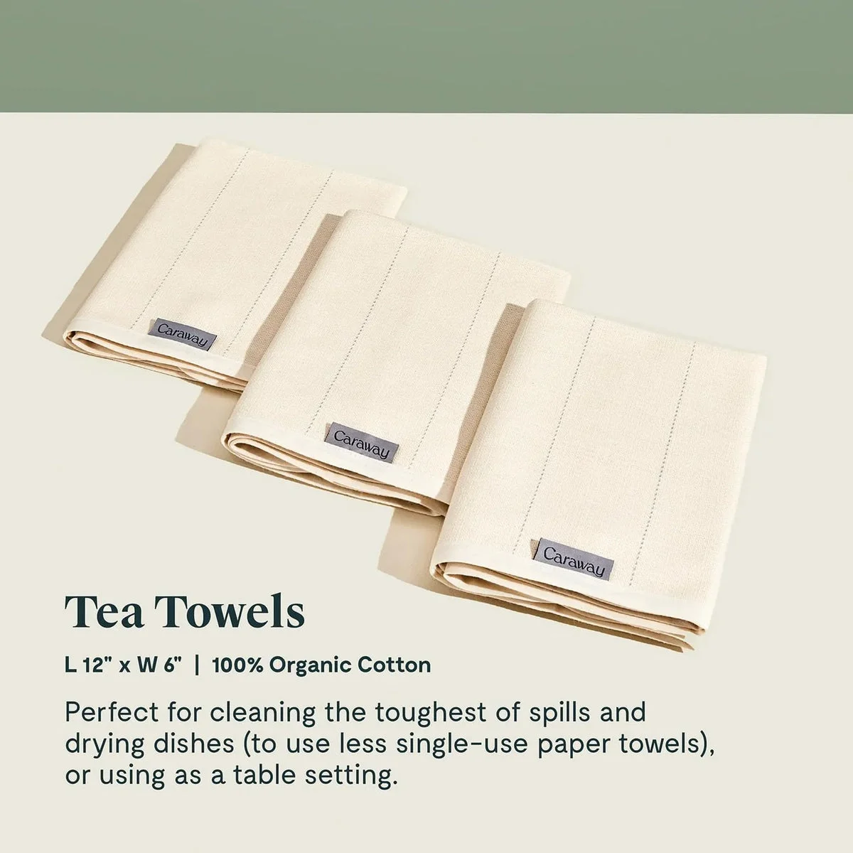Caraway Tea Towels - Cream
