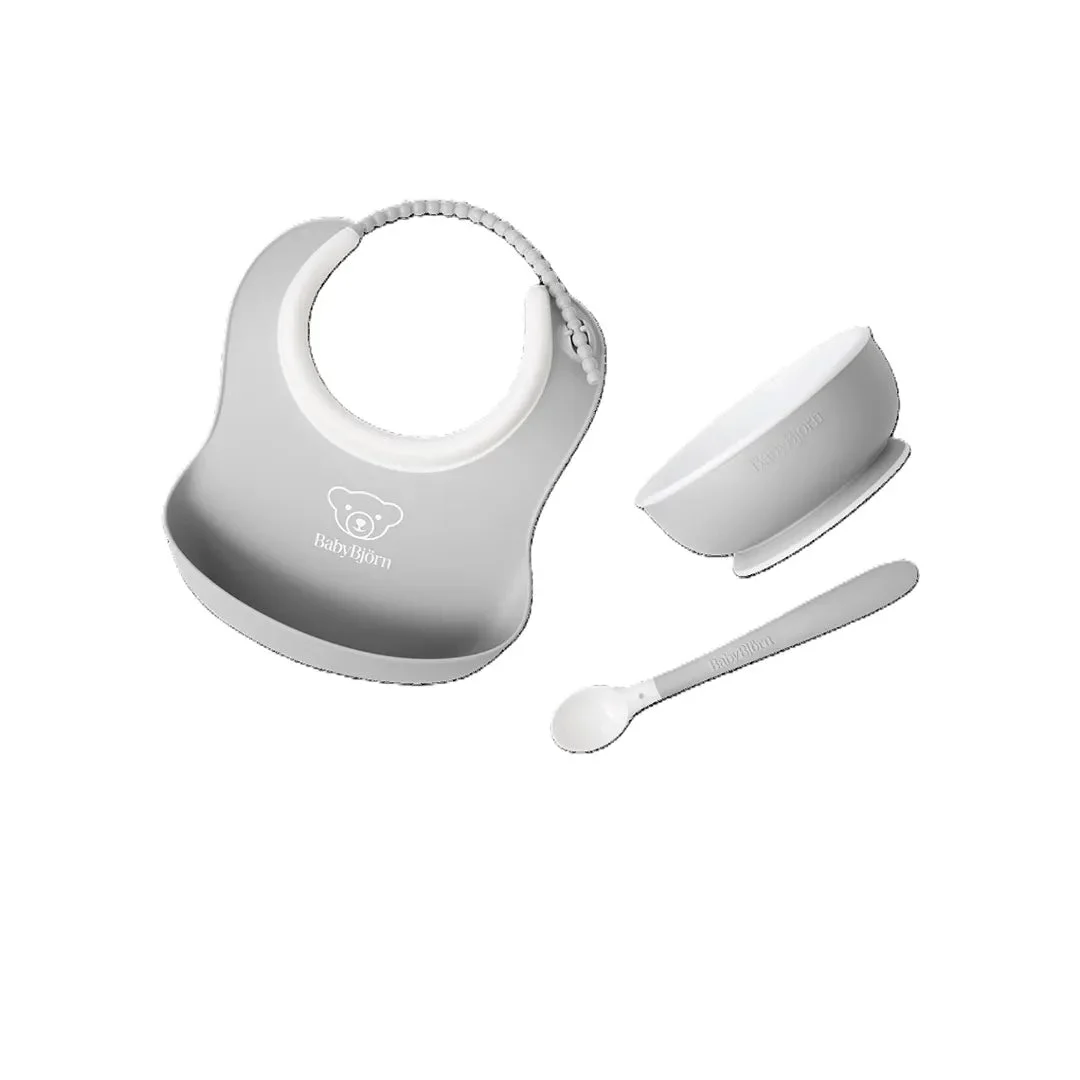 BabyBjörn Baby Feeding Set, 3-Piece - Gray