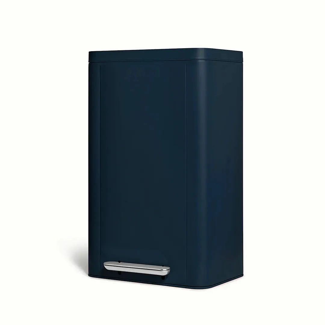 Caraway 45L Rectangular Step Trash Can - Midnight