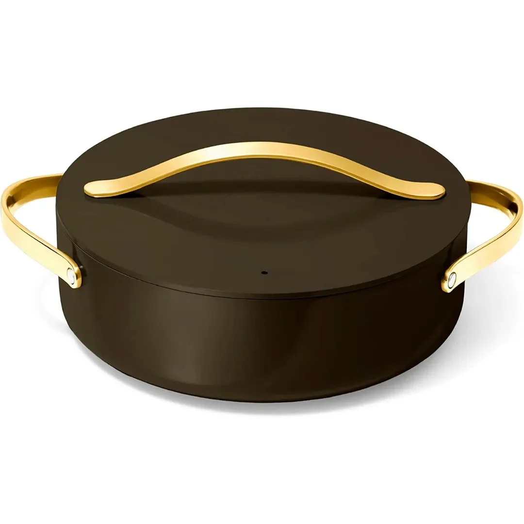 Caraway 6 Qt Non-Stick Rondeau Pan with Lid - Black