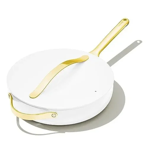 Caraway 4.5qt Saute Pan with Lid - White