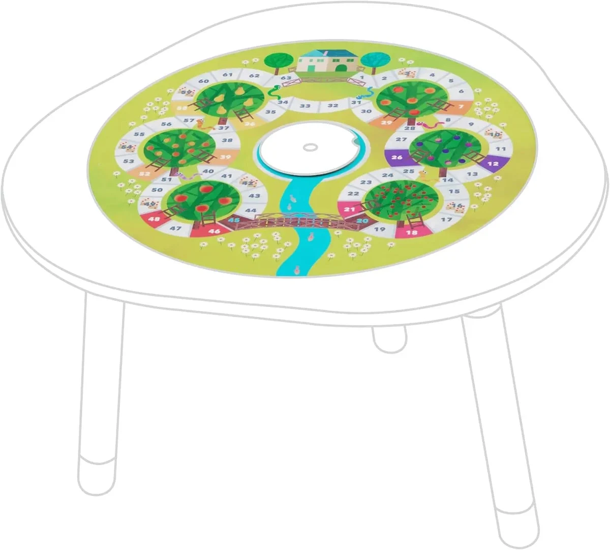 Stokke MuTable DISKcover, Fruits & Vegetables - Double-Sided Play Board