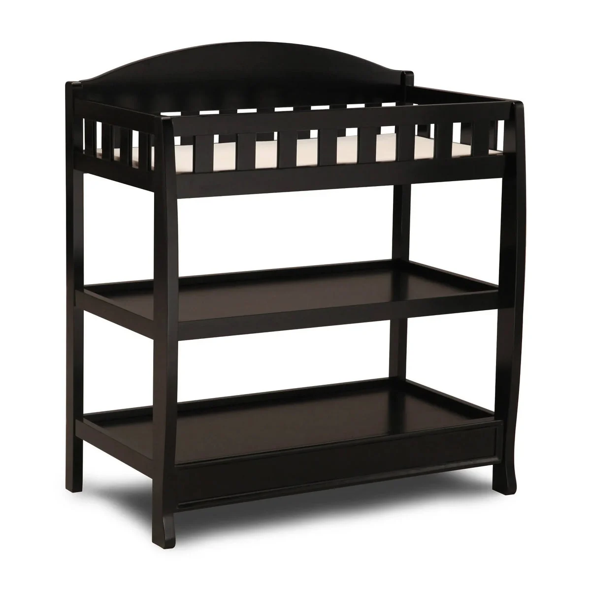 Delta Children Infant Changing Table with Pad - Ebony Black