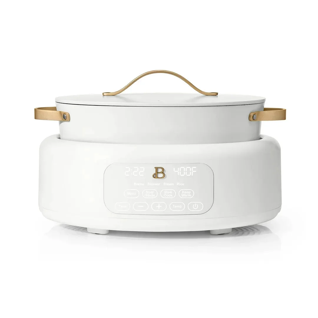 Beautiful 10-in-1, 6 Qt Electric Multi-Cooker - White Icing