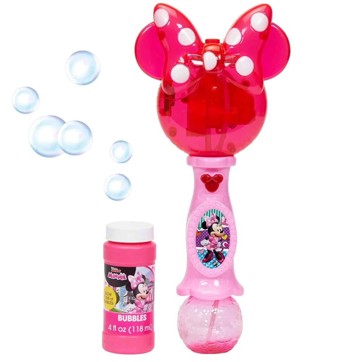 DISNEY Minnie Mouse Lights and Sound Bubble Wand - Fun Bubble Toy