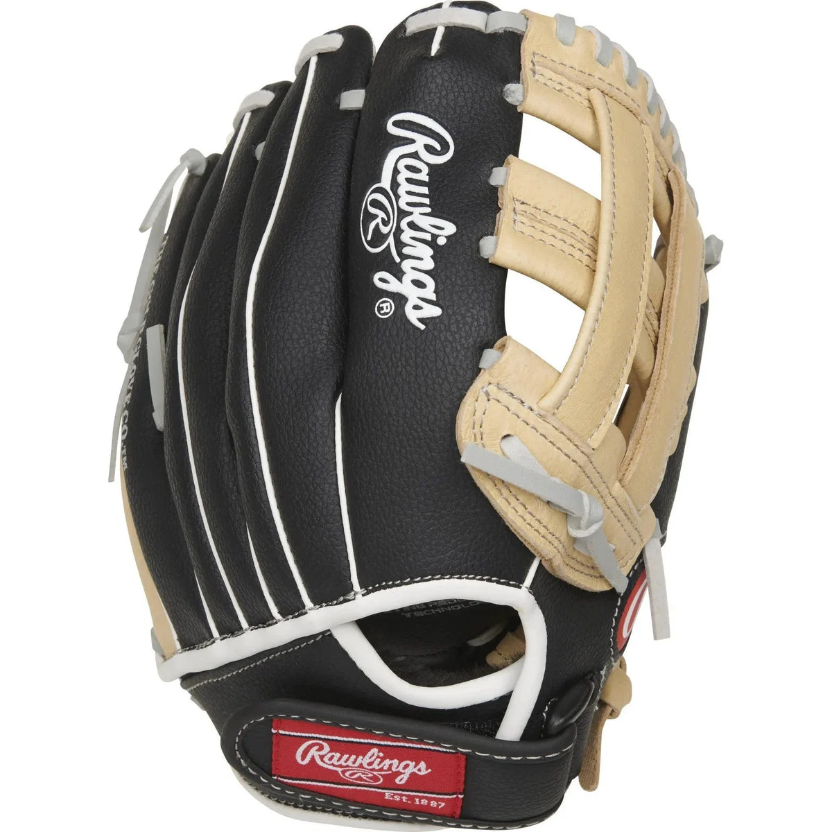 Rawlings Youth Baseball T Ball Glove - Black/Brown