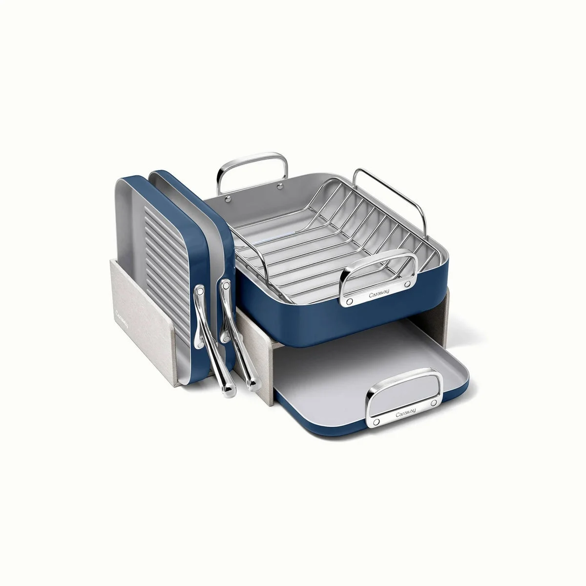 Caraway 5-Piece Ceramic Nonstick Cookware Set - Navy