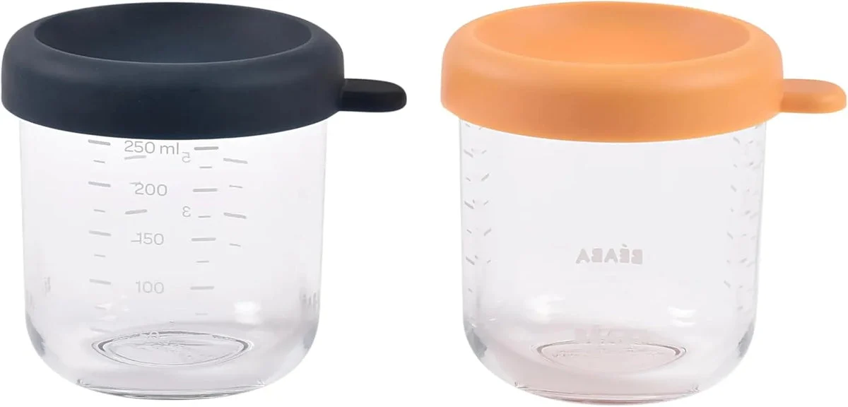 Béaba Glass Baby Food Jars - Midnight