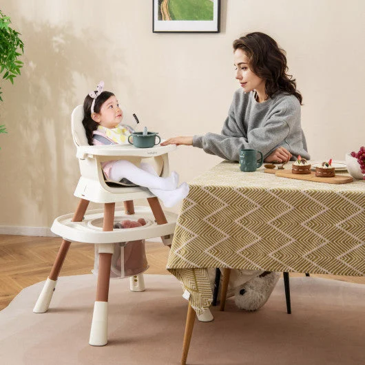 COSTWAY 16-in-1 Baby High Chair With Activity Center and Booster Seat for Babies and Toddlers-White