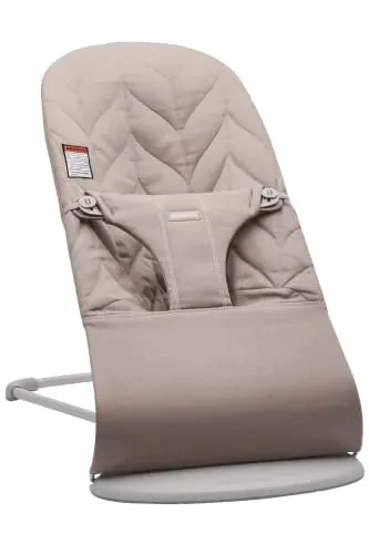 BabyBjörn BabyBjorn Bouncer Bliss, Light Gray Frame, Cotton Petal Quilt, Sand Gray