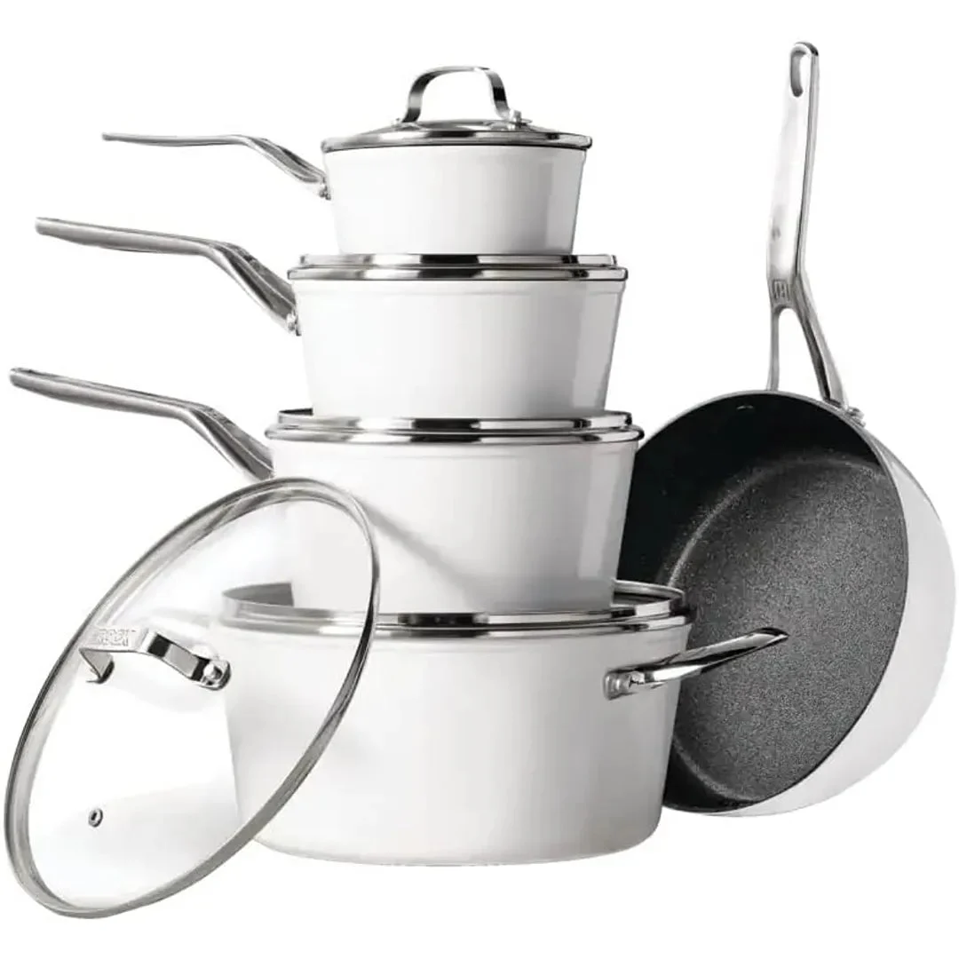 Heritage The Rock Ceramic Zero Cookware Set, 10-pc