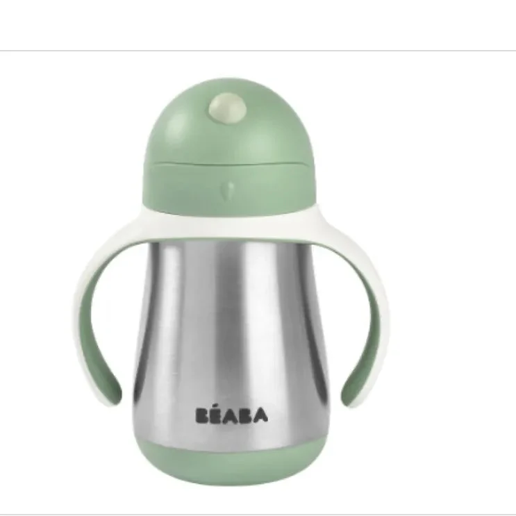 Beaba Stainless Steel Straw Cup 8.5 fl - Sage
