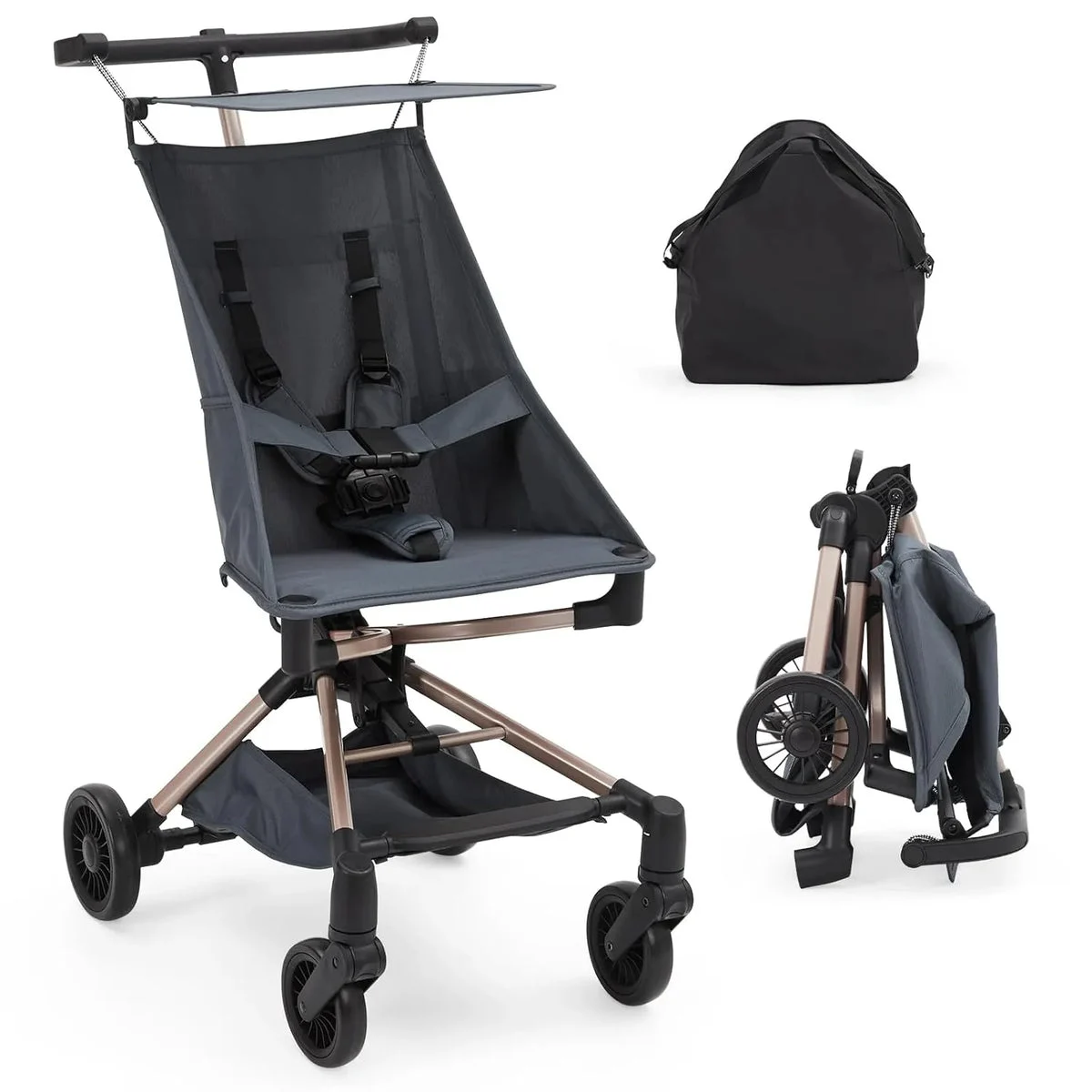 Garveelife Lightweight Baby Stroller - Black