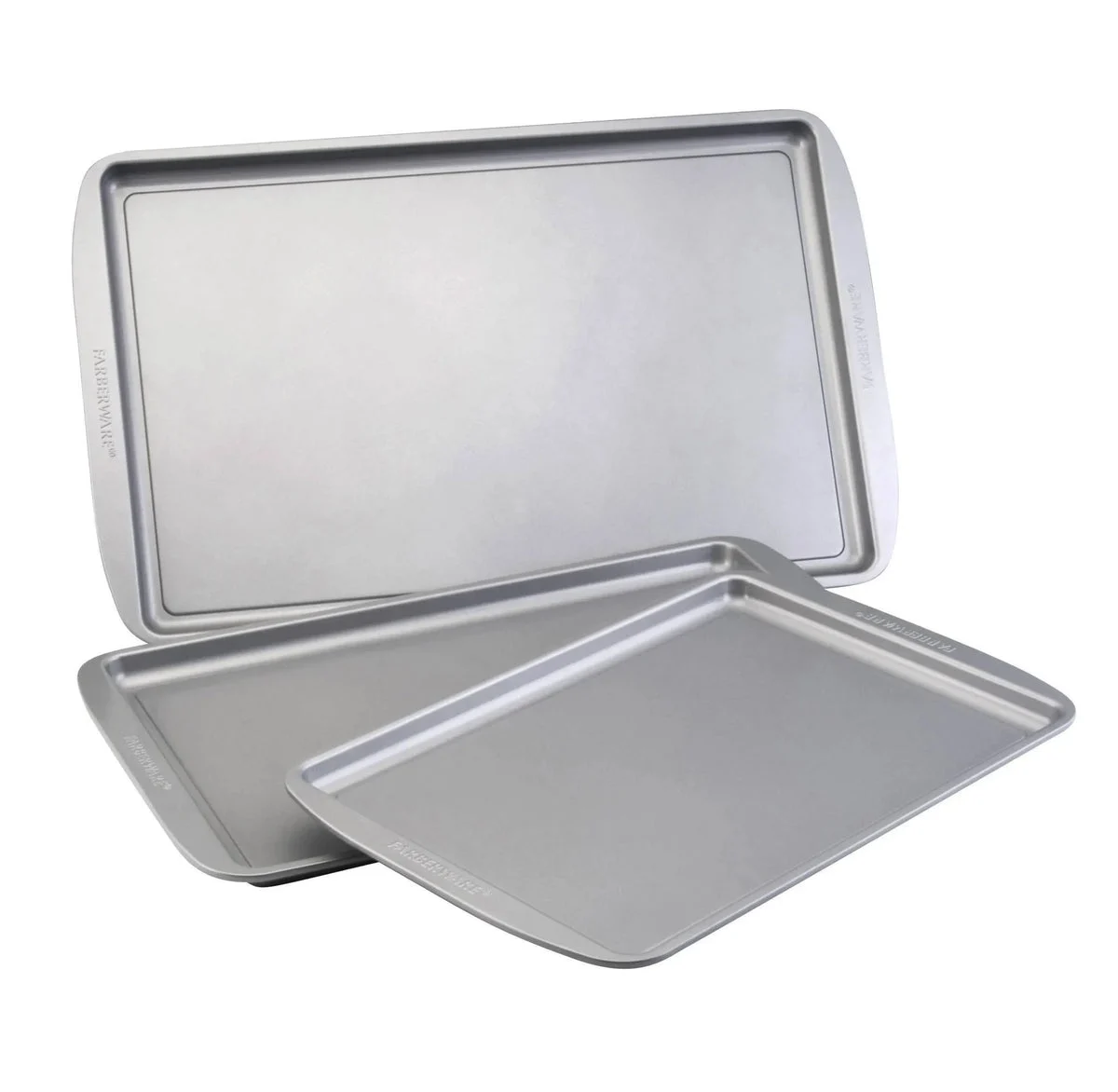 Farberware Nonstick 3-Piece Cookie Pan Set - Gray