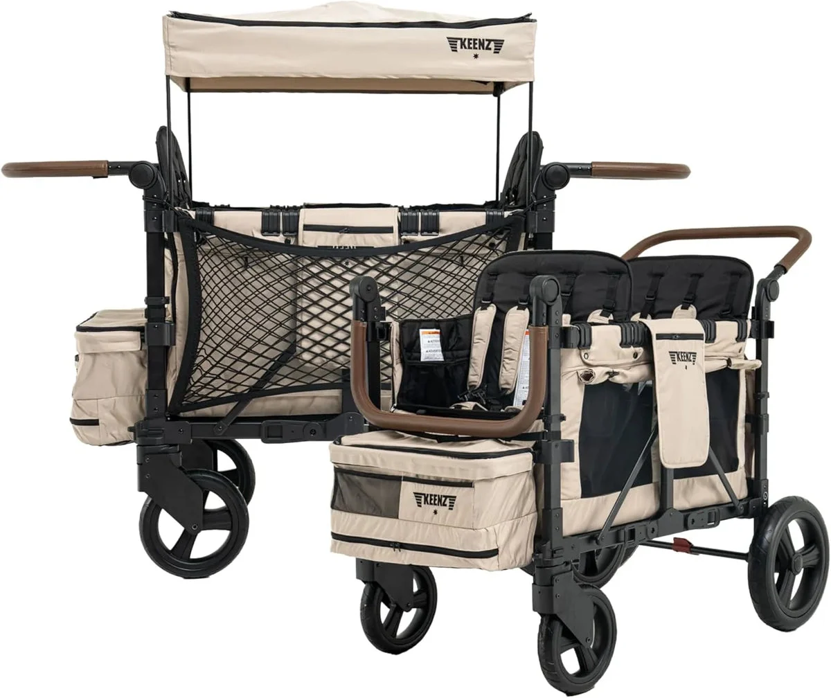 Keenz XC+Evo Luxury Comfort Stroller Wagon 4 Passenger - Mocha