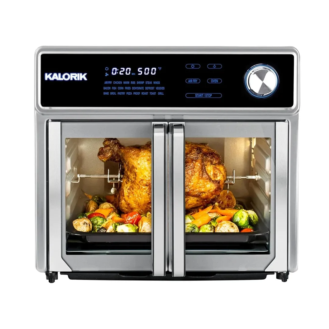 Kalorik Air Fryer Oven Grill MAXX Series 26-Quart with Smokeless Sear Technology - Stainless Steel