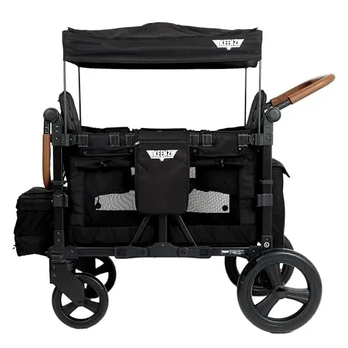 Keenz VYOO2 Stroller Wagon with Canopy 2 Seater - Black