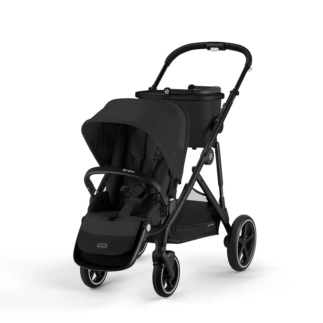 Cybex Gazelle S Stroller - Black Frame with Moon Black Seat