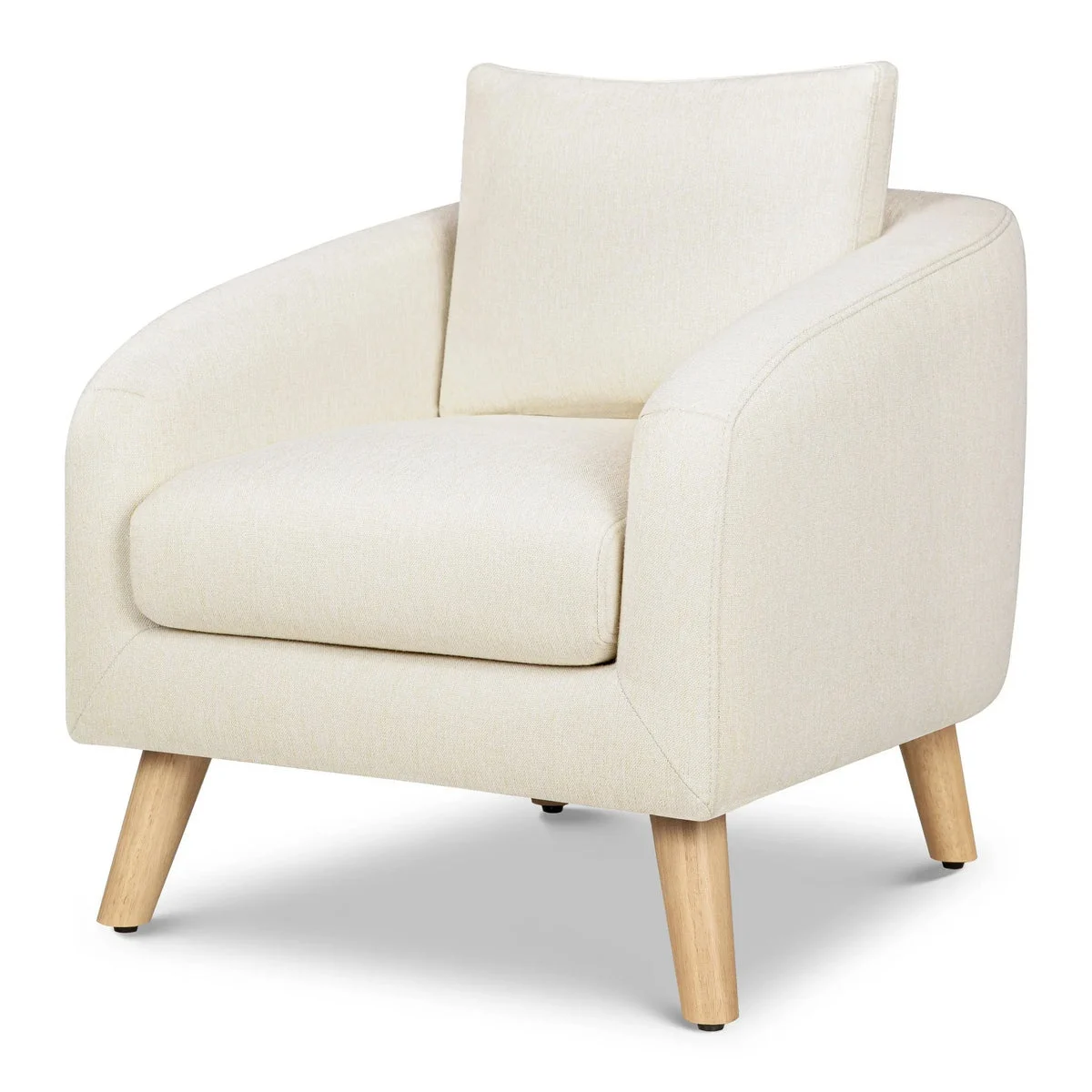 Davinci Kids' Upholstered Chair - Vanilla with Light Wood Feet