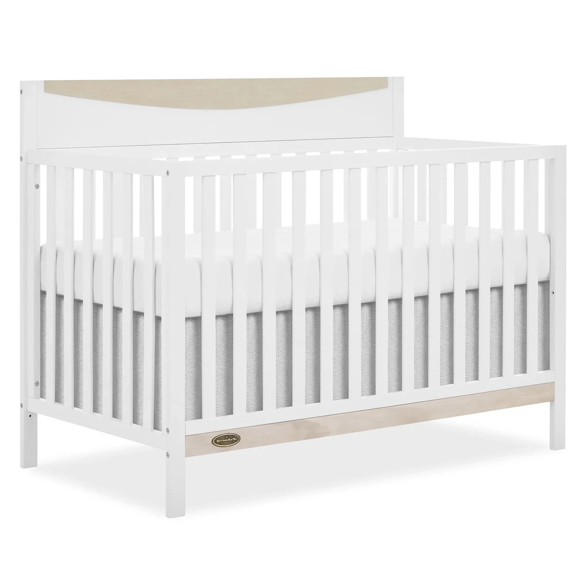 Dream On Me Emerson 5-in-1 Convertible Crib - Vintage White Oak