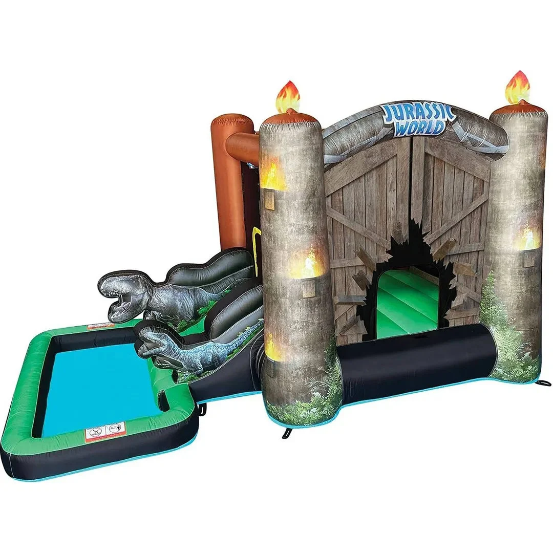 Funormous Jurassic World Bounce House with Water Slide and Pool