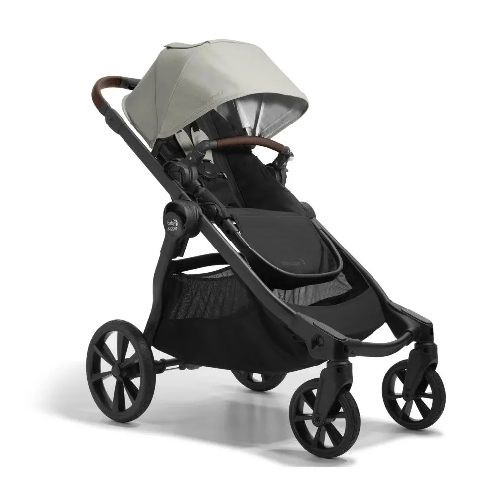 Baby Jogger City Select 2 Single-to-Double Modular Stroller, Eco Collection - Frosted Ivory