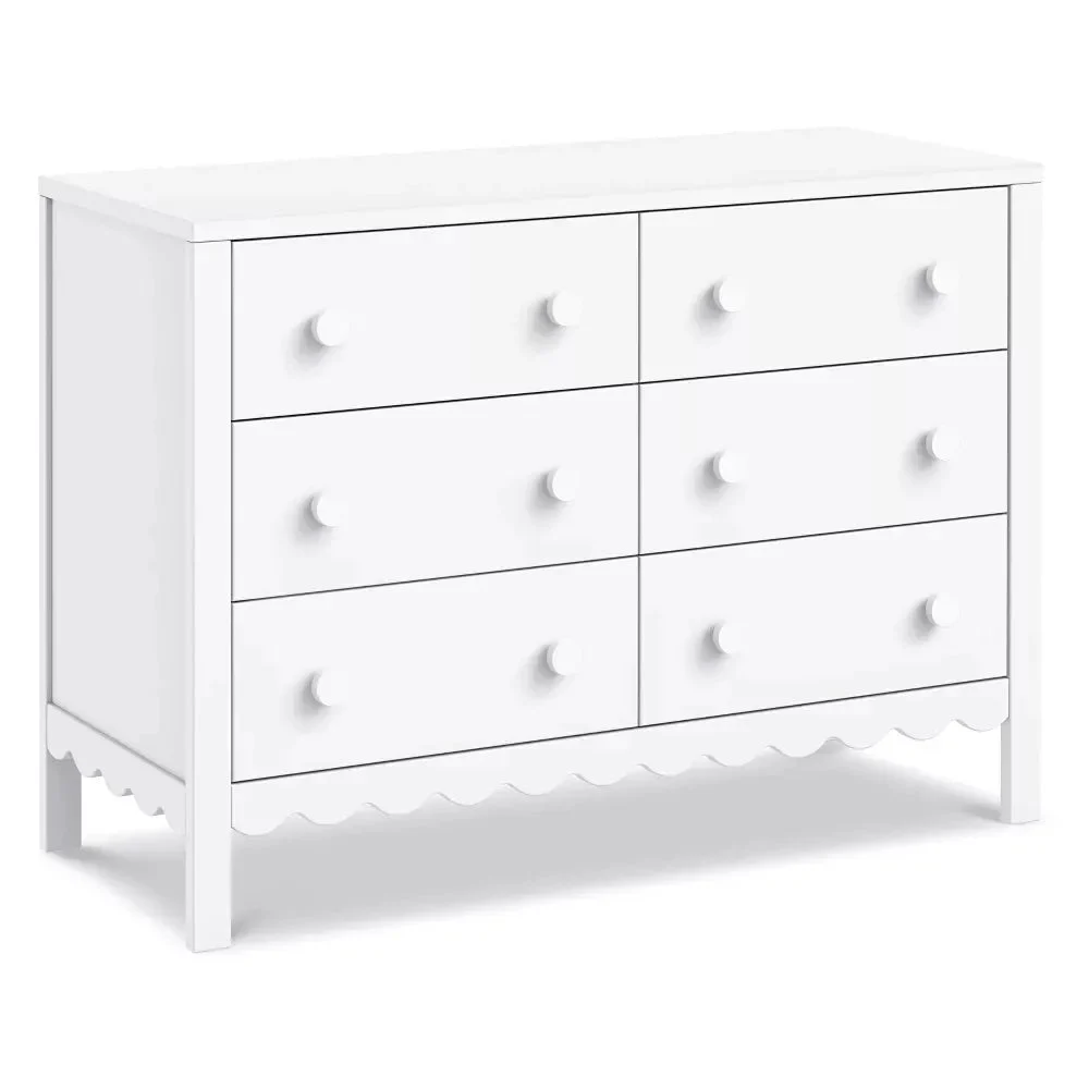 Davinci Sammy Scallop 6-Drawer Dresser - White