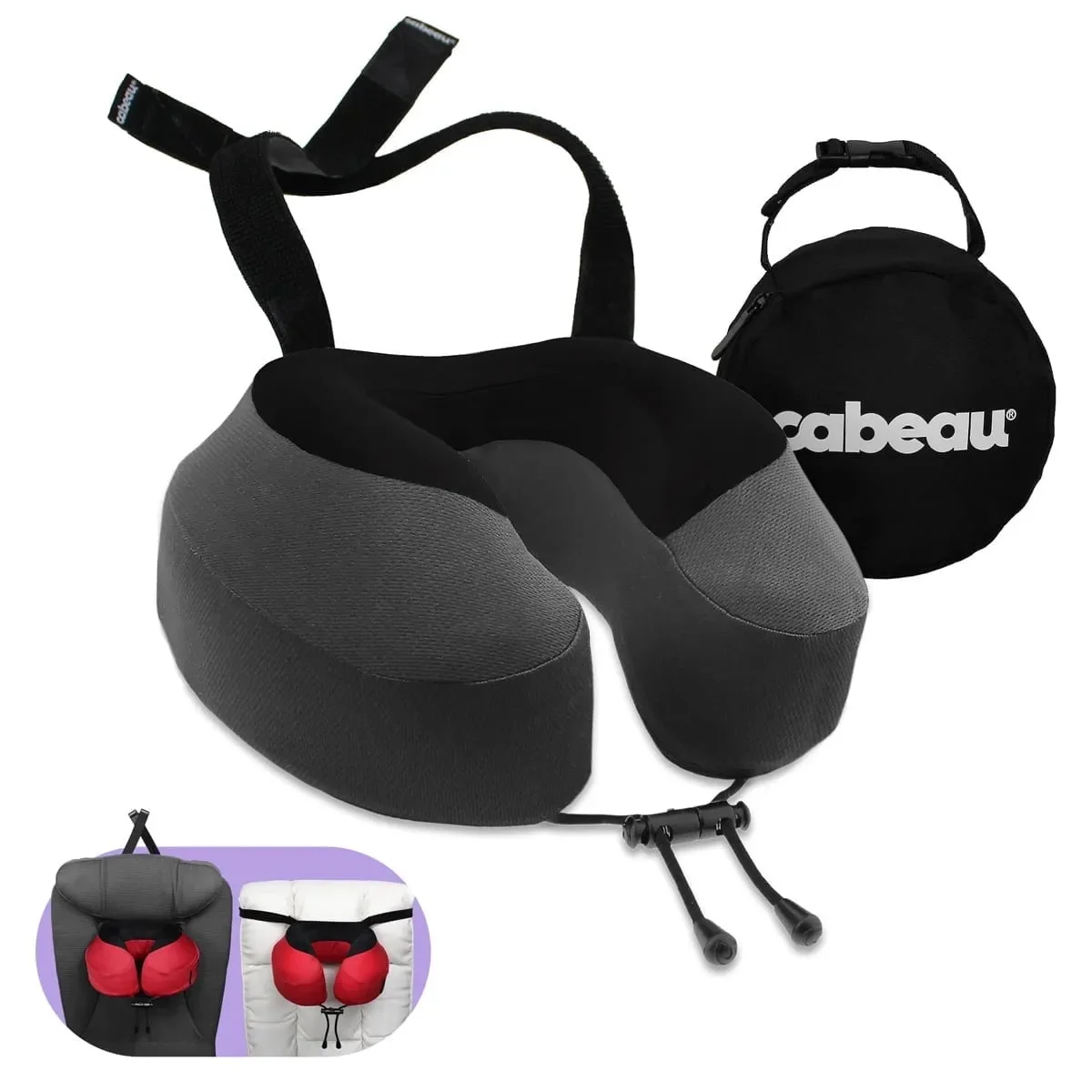 Cabeau Memory Foam Travel Pillow - Steel