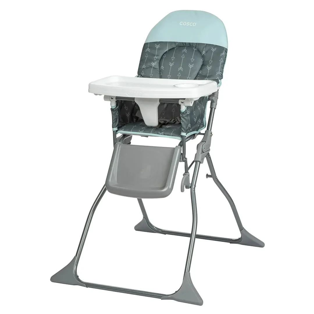 Cosco Simple Fold Full Size High Chair with Adjustable Tray - Gray Arrows