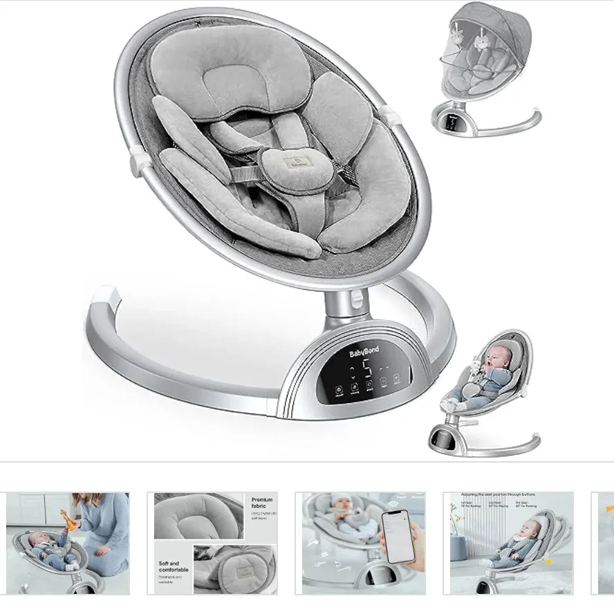 BabyBond Baby Swing - Sillver