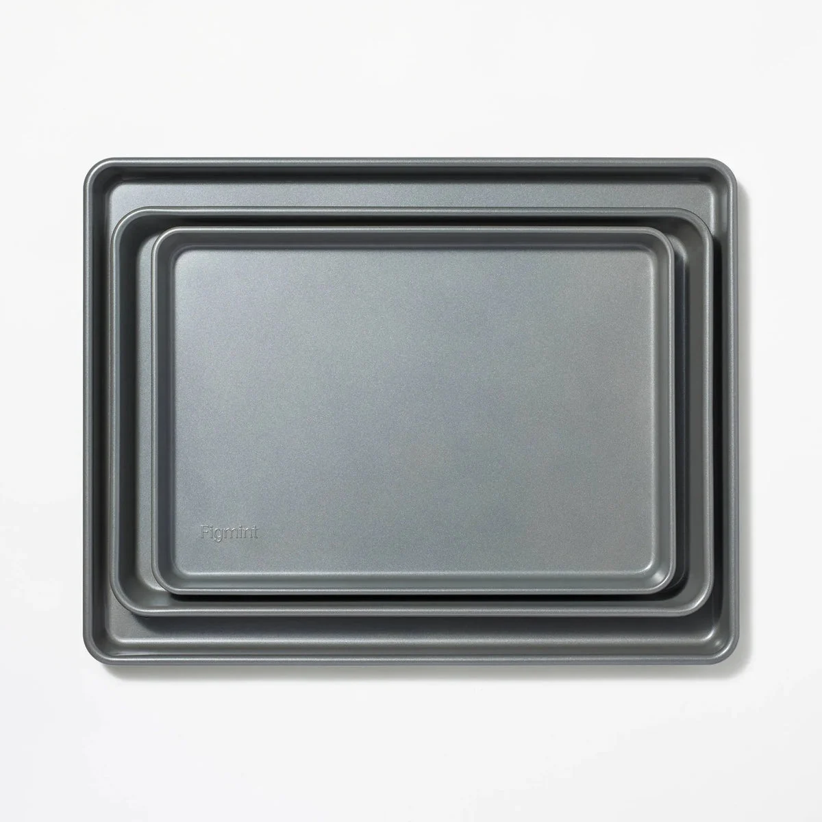 Figmint Nonstick Baking Sheet Set - Gray