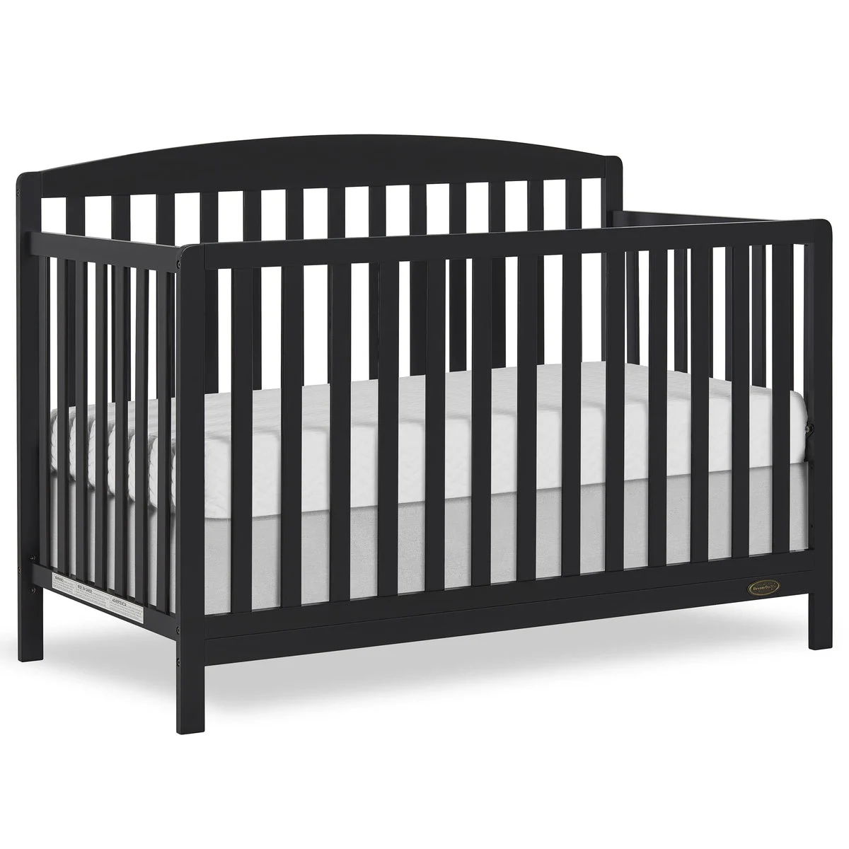 Dream On Me Odelle 5 in 1 Convertible Crib - Matt Black