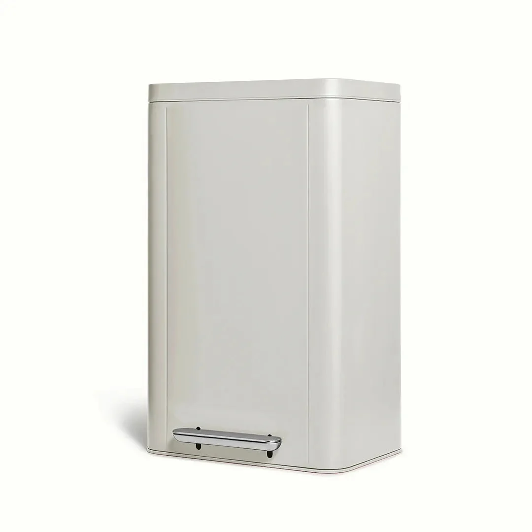 Caraway 45L Rectangular Step Trash Can - Stone