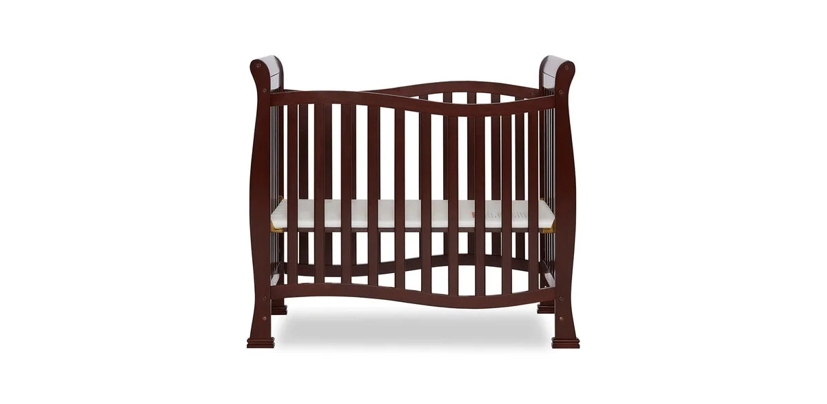 Dream On Me JPMA Certified Piper 4-in-1 Convertible Mini Crib in Espresso