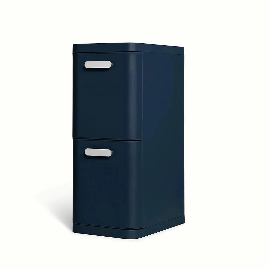 Caraway 45L 2-Drawer Recycling Bin - Midnight