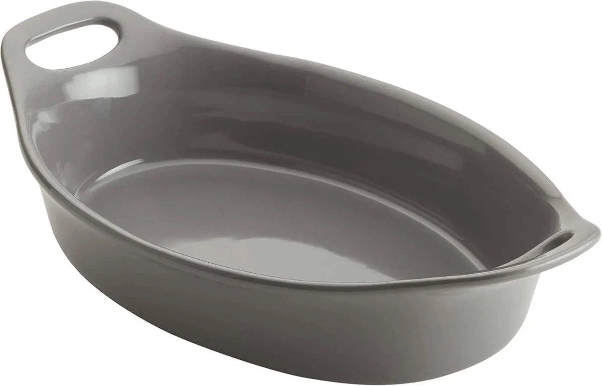 Rachael Ray 1.5 Quart Gray Oval Baker
