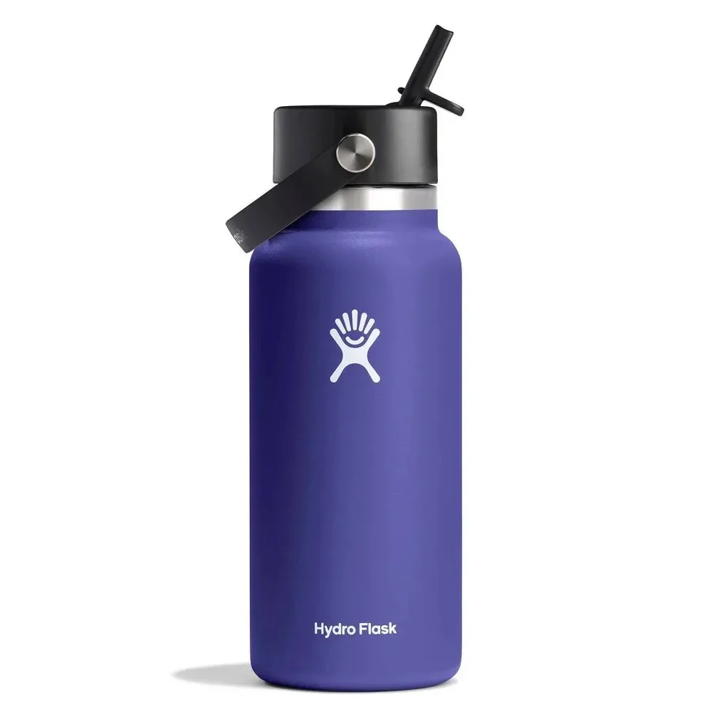 Unbranded/Generic Hydro Flask 32oz Wide Mouth Flex Straw Water Bottle Phantom